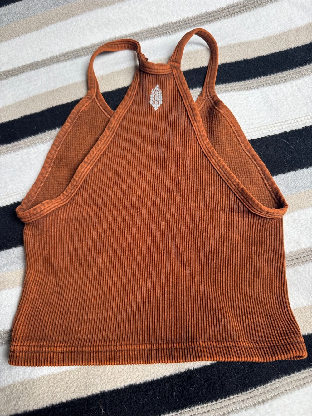 Free People  Halter Crop Top - Rust Orange